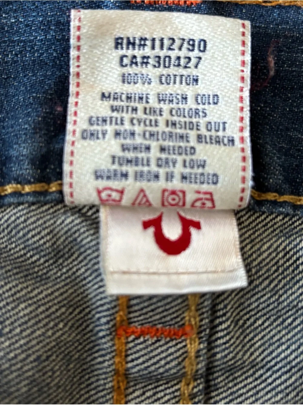 True Religion Horseshoe World Tour Section Straight Jeans Men’s 38x30 Y2K